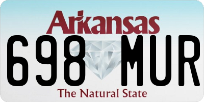 AR license plate 698MUR