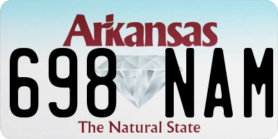 AR license plate 698NAM