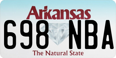 AR license plate 698NBA