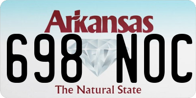 AR license plate 698NOC
