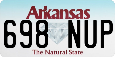 AR license plate 698NUP