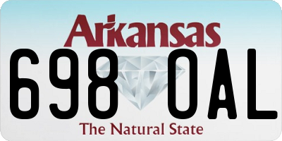 AR license plate 698OAL