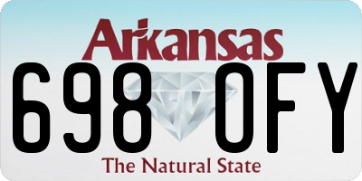 AR license plate 698OFY
