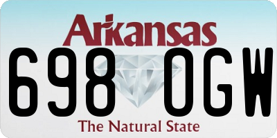 AR license plate 698OGW
