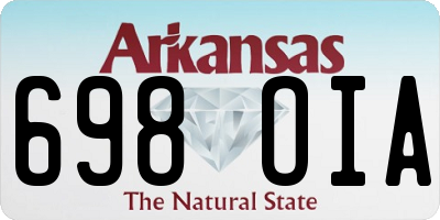 AR license plate 698OIA