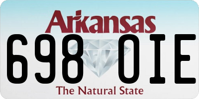 AR license plate 698OIE