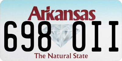 AR license plate 698OII