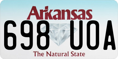 AR license plate 698UOA