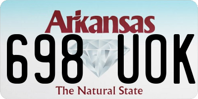AR license plate 698UOK
