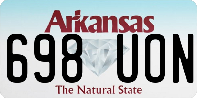 AR license plate 698UON
