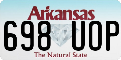 AR license plate 698UOP