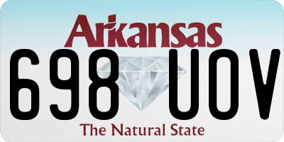 AR license plate 698UOV