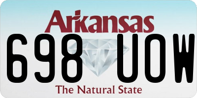 AR license plate 698UOW