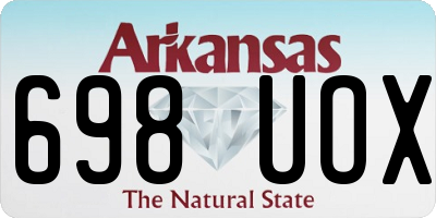 AR license plate 698UOX
