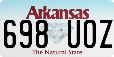 AR license plate 698UOZ