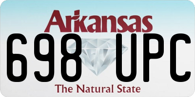 AR license plate 698UPC