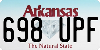 AR license plate 698UPF