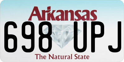 AR license plate 698UPJ