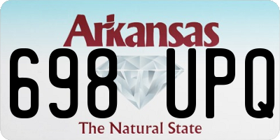 AR license plate 698UPQ