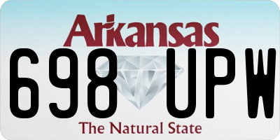AR license plate 698UPW