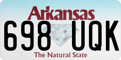 AR license plate 698UQK