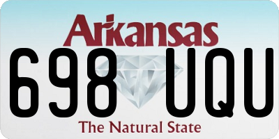 AR license plate 698UQU