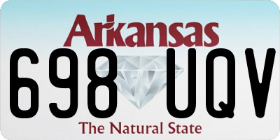 AR license plate 698UQV