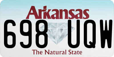 AR license plate 698UQW