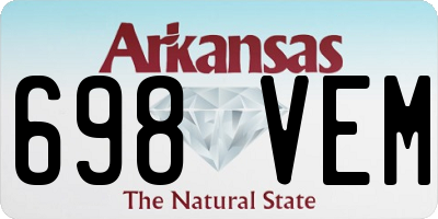 AR license plate 698VEM