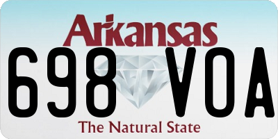 AR license plate 698VOA