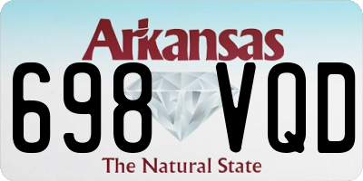 AR license plate 698VQD