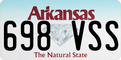 AR license plate 698VSS