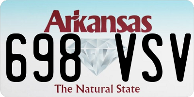 AR license plate 698VSV