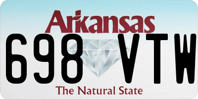 AR license plate 698VTW