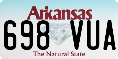 AR license plate 698VUA
