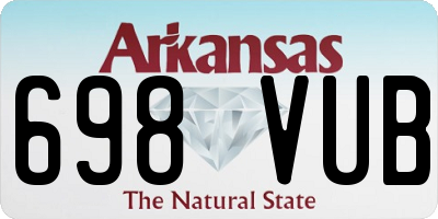 AR license plate 698VUB