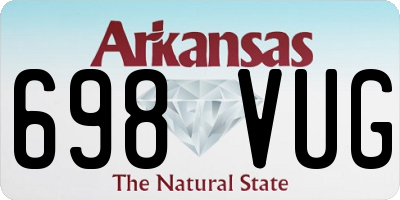 AR license plate 698VUG