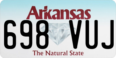 AR license plate 698VUJ