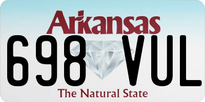 AR license plate 698VUL