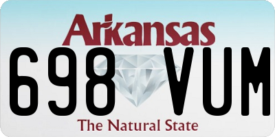 AR license plate 698VUM