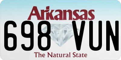 AR license plate 698VUN