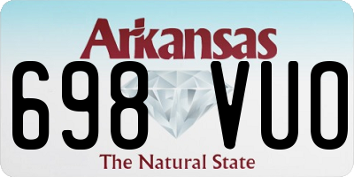 AR license plate 698VUO