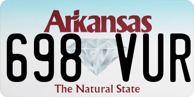 AR license plate 698VUR