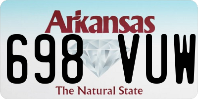 AR license plate 698VUW