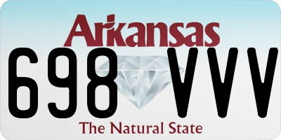 AR license plate 698VVV