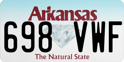 AR license plate 698VWF