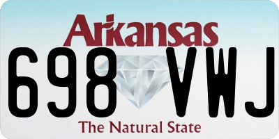 AR license plate 698VWJ