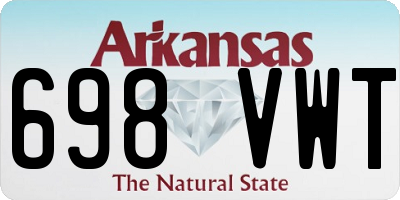 AR license plate 698VWT