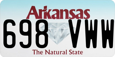 AR license plate 698VWW