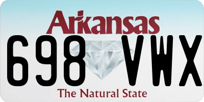 AR license plate 698VWX